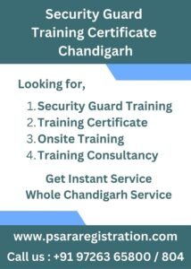 Security Guard Training Certificate in Chandigarh