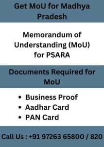 Madhya Pradesh PSARA Training Institute MOU