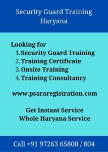 Security Guard Training Certificate in Haryana