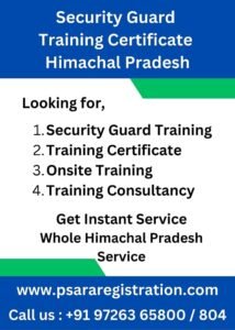 Security Guard Training Certificate in Himachal Pradesh