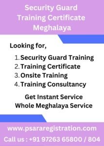 Security Guard Training Certificate in Meghalaya