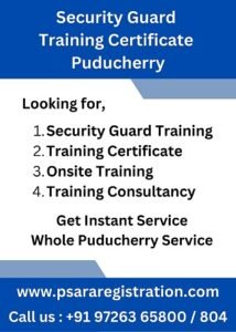 Security Guard Training Certificate in Puducherry