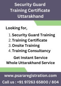 Security Guard Training Certificate in Uttarakhand