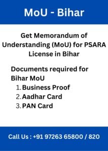 Security Training Institute MOU for Bihar PSARA