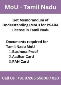 Security Training Institute MoU for Tamil Nadu