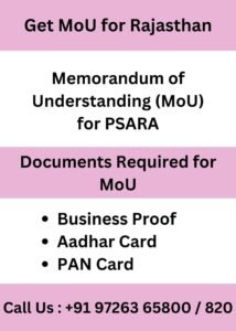 Training Institute MOU for Rajasthan PSARA