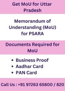 Training Institute MOU for Uttar Pradesh PSARA